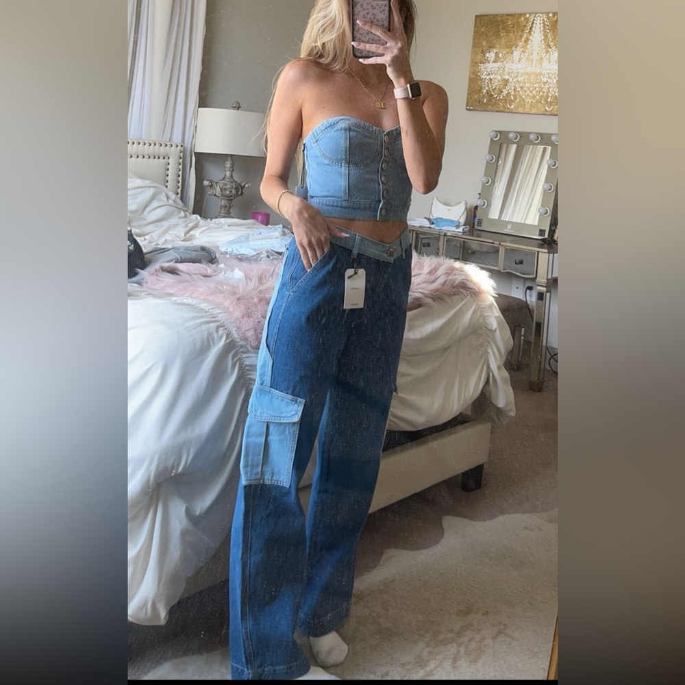 Denim Two Piece Set